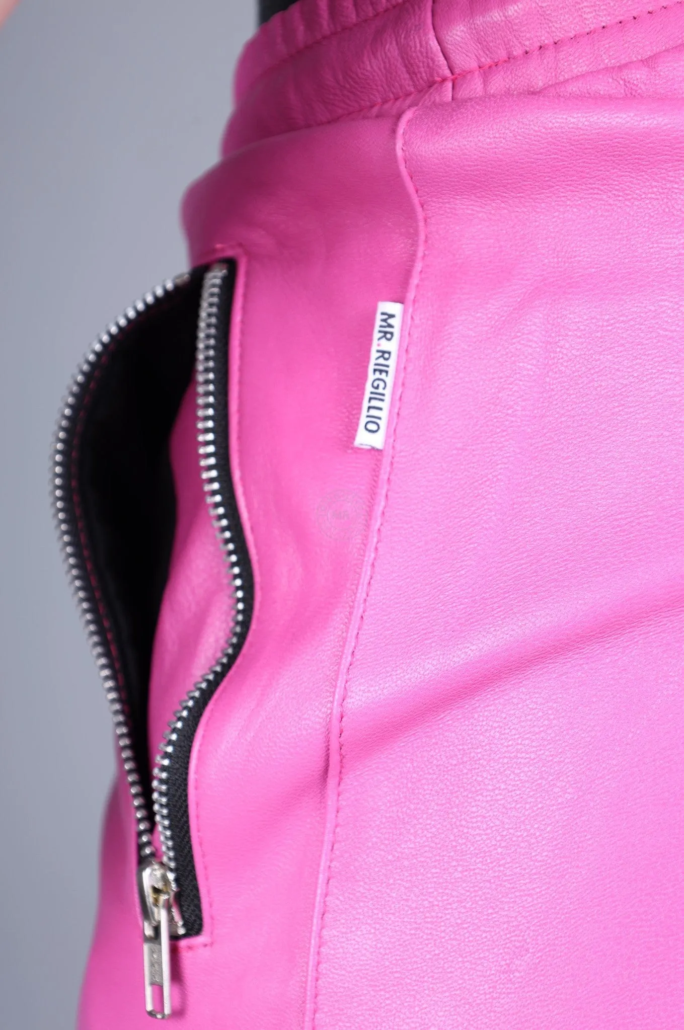 Bright Pink Leather Track Short