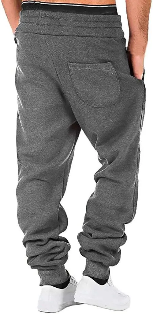 Cargo Pants for Men Big and Tall Cotton Sweatpants with Cargo Pockets Open Bottom Yoga Pants for Men Lounge Pants for