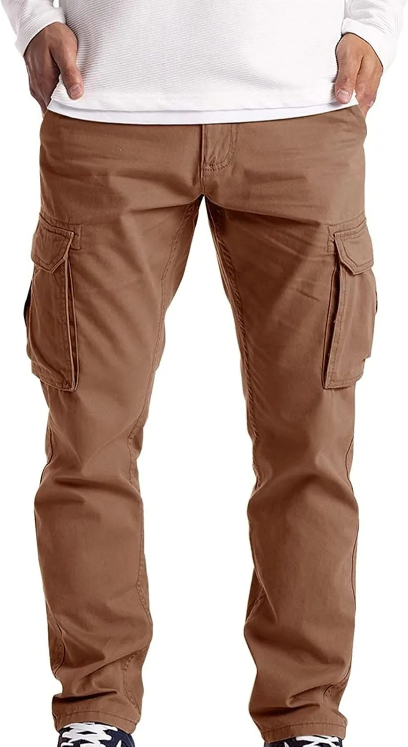 Cargo Pants for Men Joggers Pants Lightweight Sports Jogger Sweatpants Drawstring Pants Outdoor Fishing Trousers with