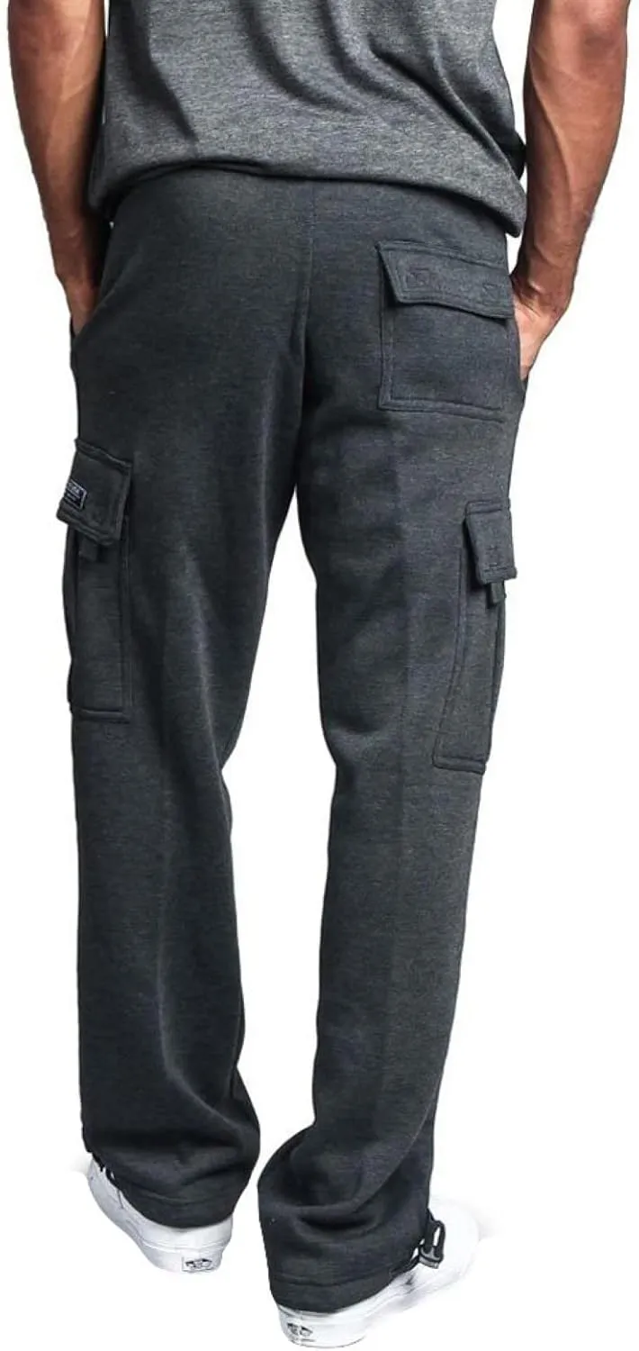 Cargo Pants For Men Men's Heavyweight Cargo Fleece Sweatpants Stretch Elastic Sports Jogger Fashion Trousers Pants