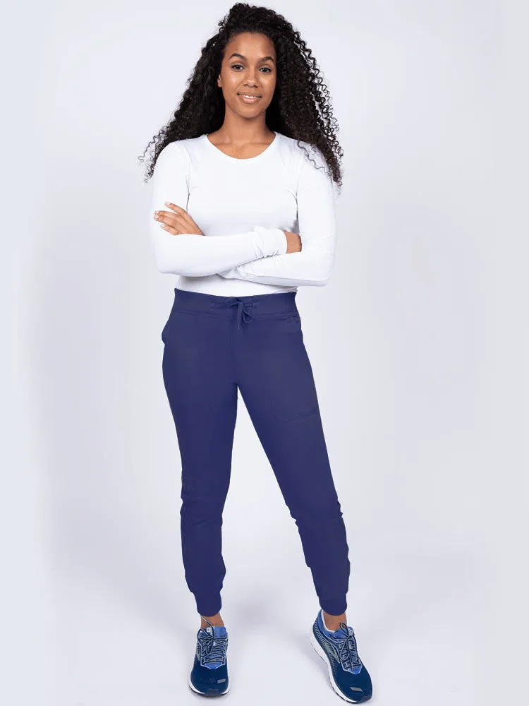 Epic by MedWorks Women's Yoga Jogger Scrub Pant | Navy Blue