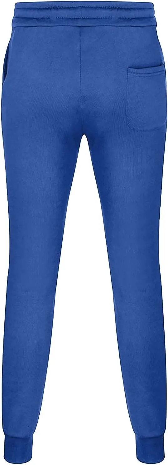 Fleece Lined Sweatpants for Men Slim Fit Jogger Pants with Drawstring Casual Track Pants Tapered Winter Trousers