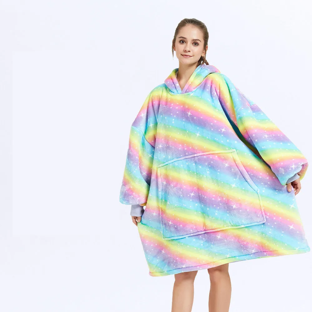 Hoodies Blankets Lazy Blanket Hooded Sweater Thermal Pajamas Autumn and Winter