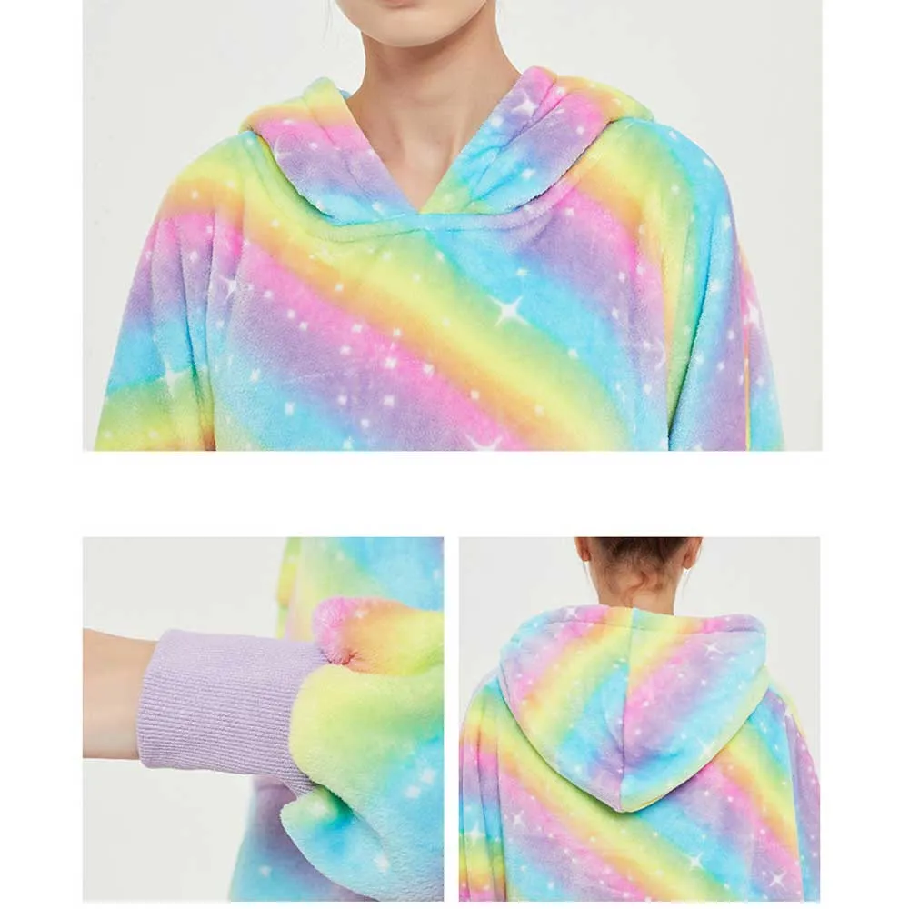 Hoodies Blankets Lazy Blanket Hooded Sweater Thermal Pajamas Autumn and Winter