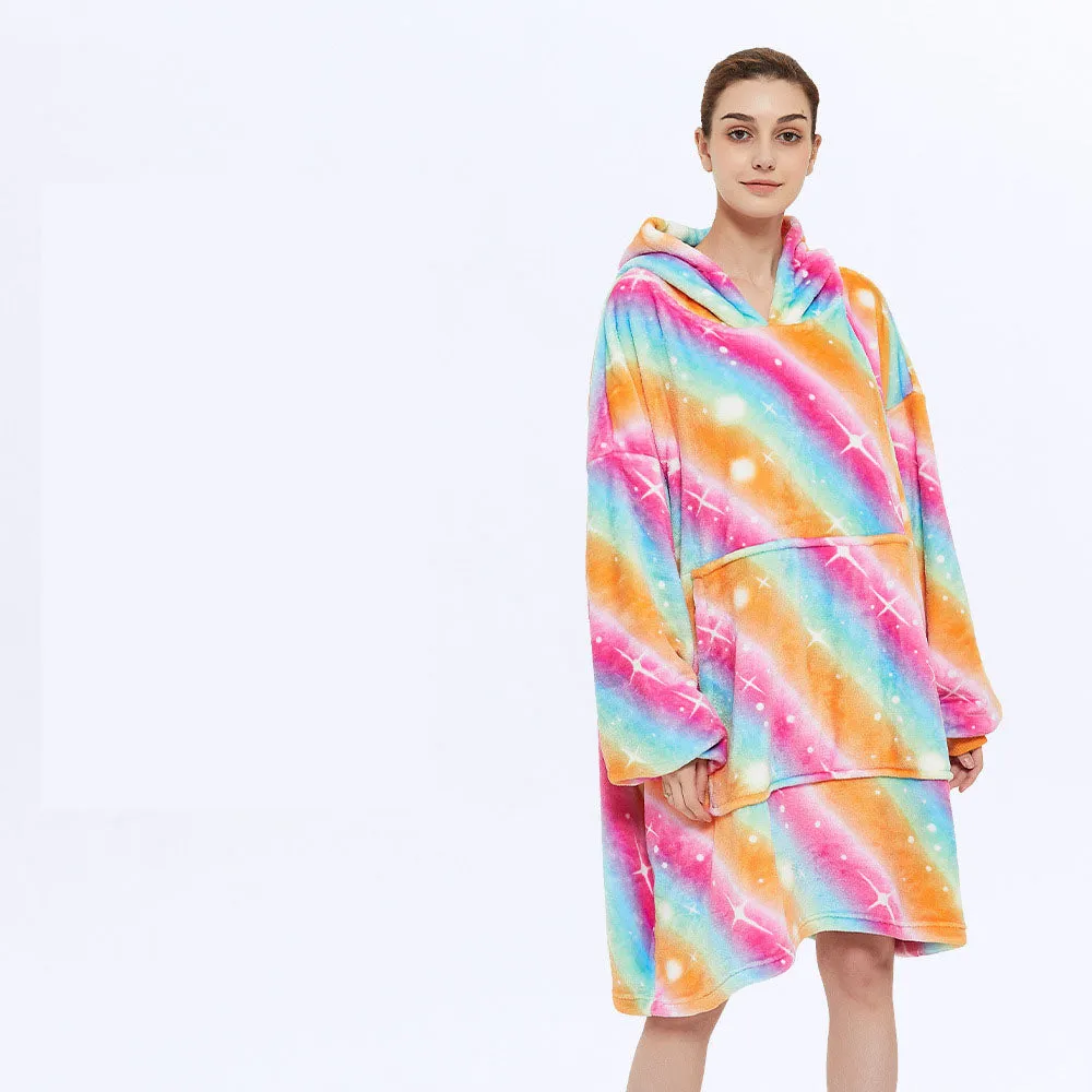 Hoodies Blankets Lazy Blanket Hooded Sweater Thermal Pajamas Autumn and Winter