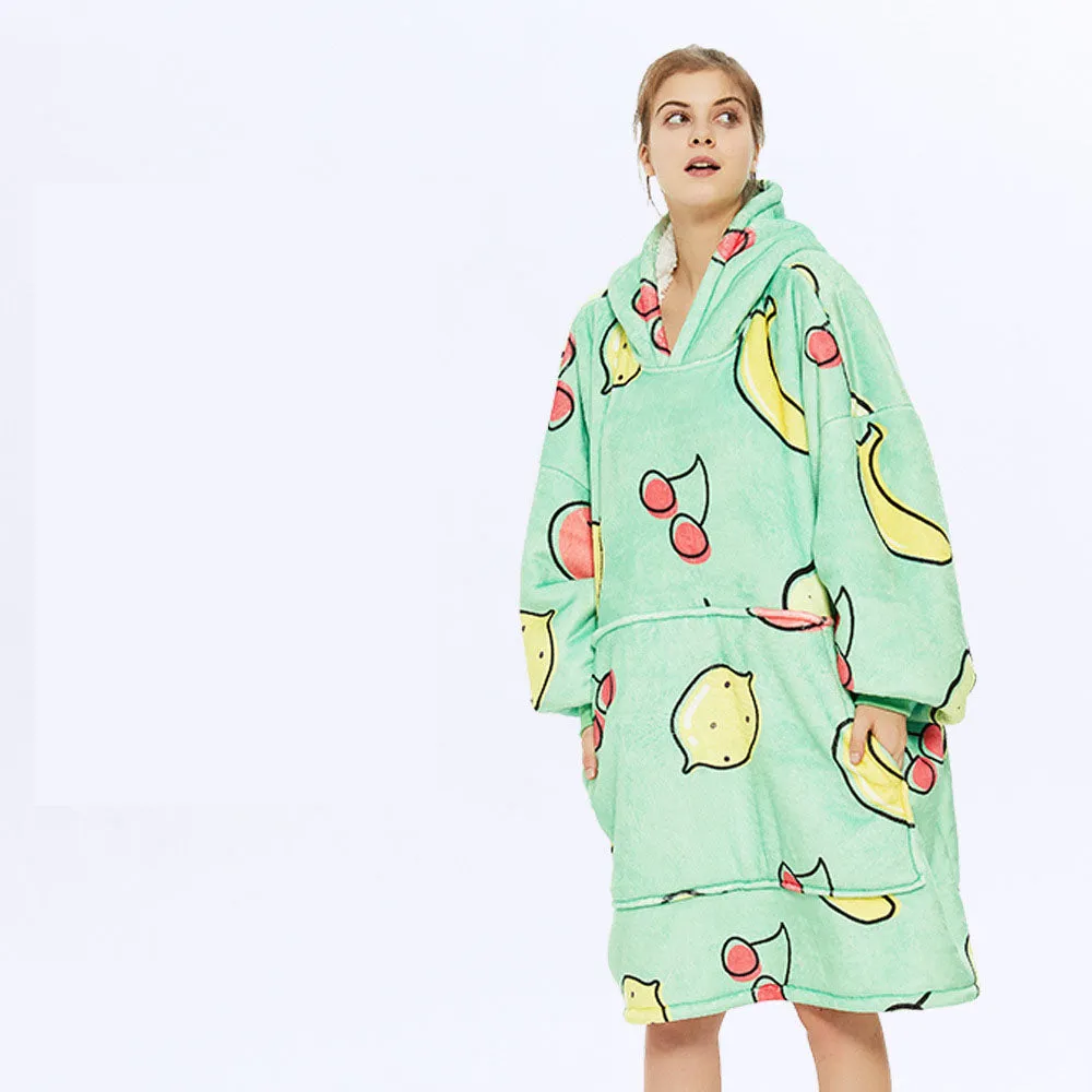 Hoodies Blankets Lazy Blanket Hooded Sweater Thermal Pajamas Autumn and Winter