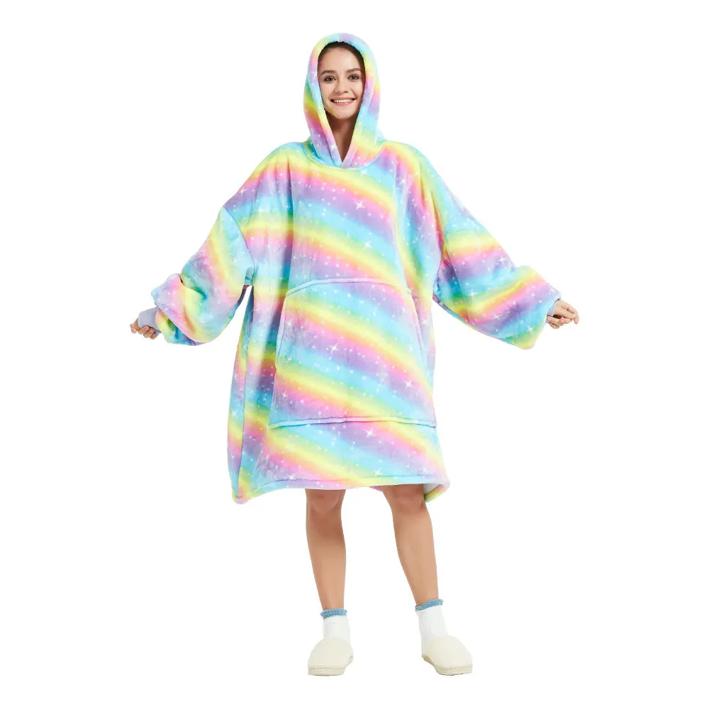 Hoodies Blankets Lazy Blanket Hooded Sweater Thermal Pajamas Autumn and Winter