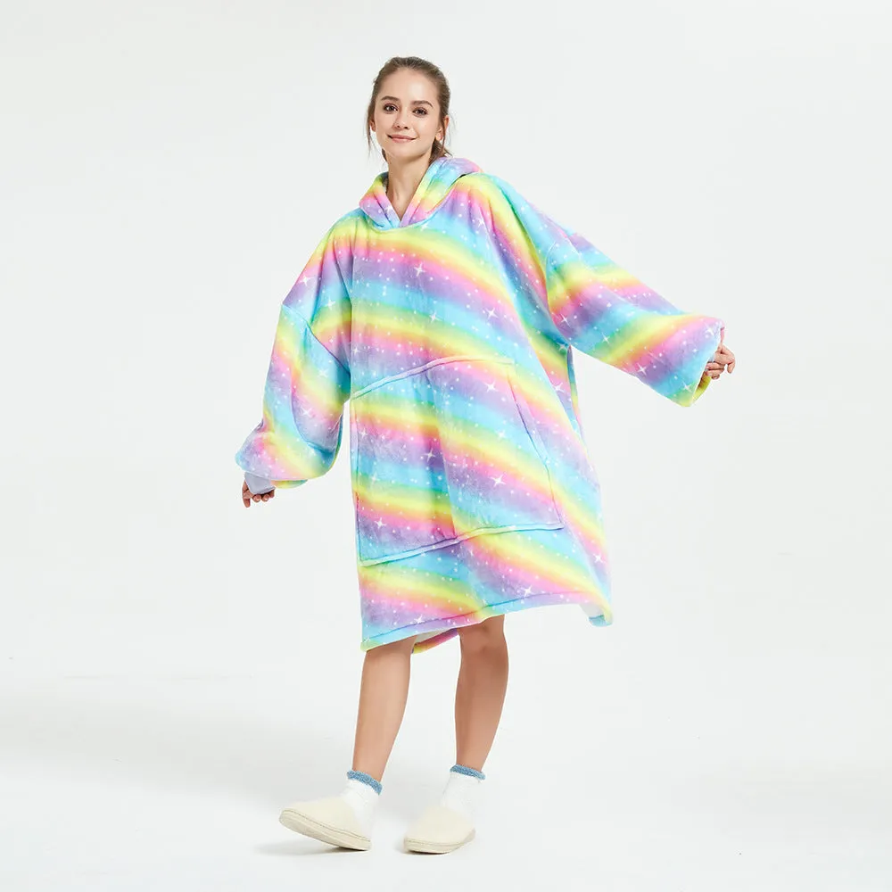 Hoodies Blankets Lazy Blanket Hooded Sweater Thermal Pajamas Autumn and Winter