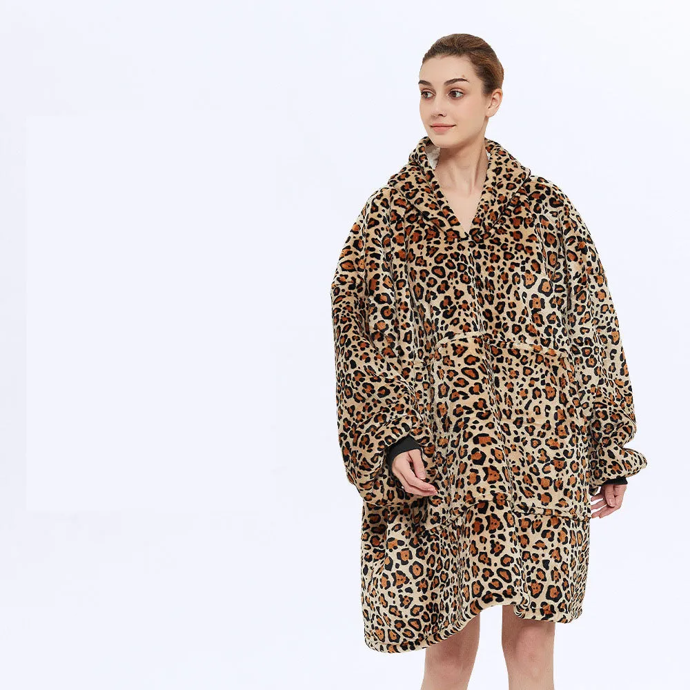 Hoodies Blankets Lazy Blanket Hooded Sweater Thermal Pajamas Autumn and Winter