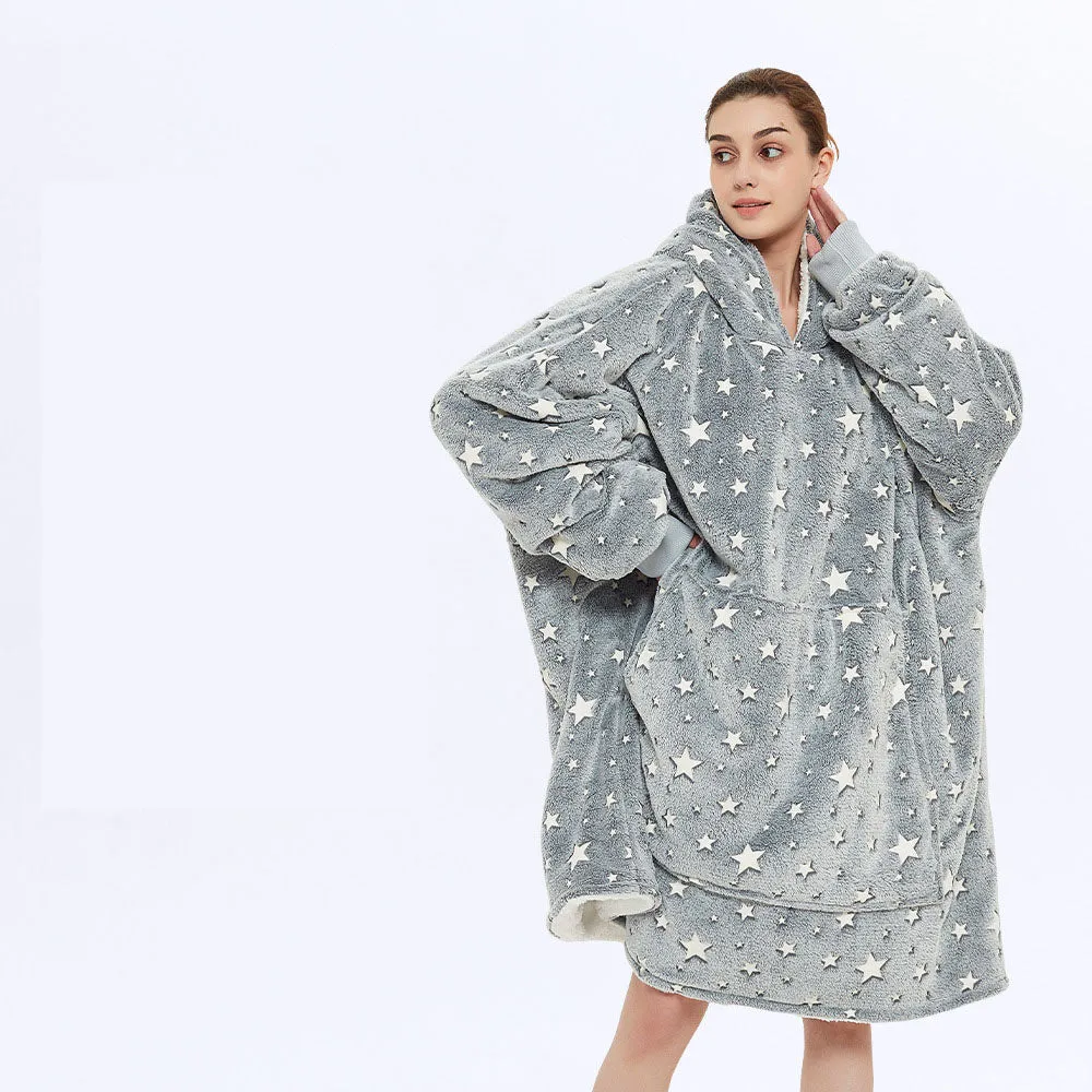 Hoodies Blankets Lazy Blanket Hooded Sweater Thermal Pajamas Autumn and Winter