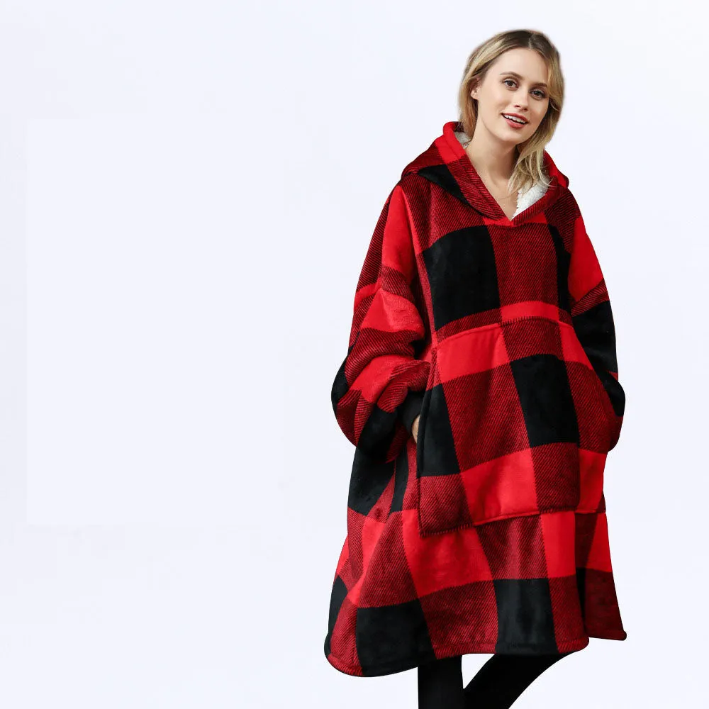 Hoodies Blankets Lazy Blanket Hooded Sweater Thermal Pajamas Autumn and Winter