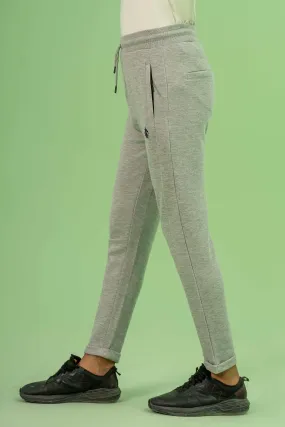 INTERLOCK JOGGER WAIST SLIM TROUSER GREY MELANGE