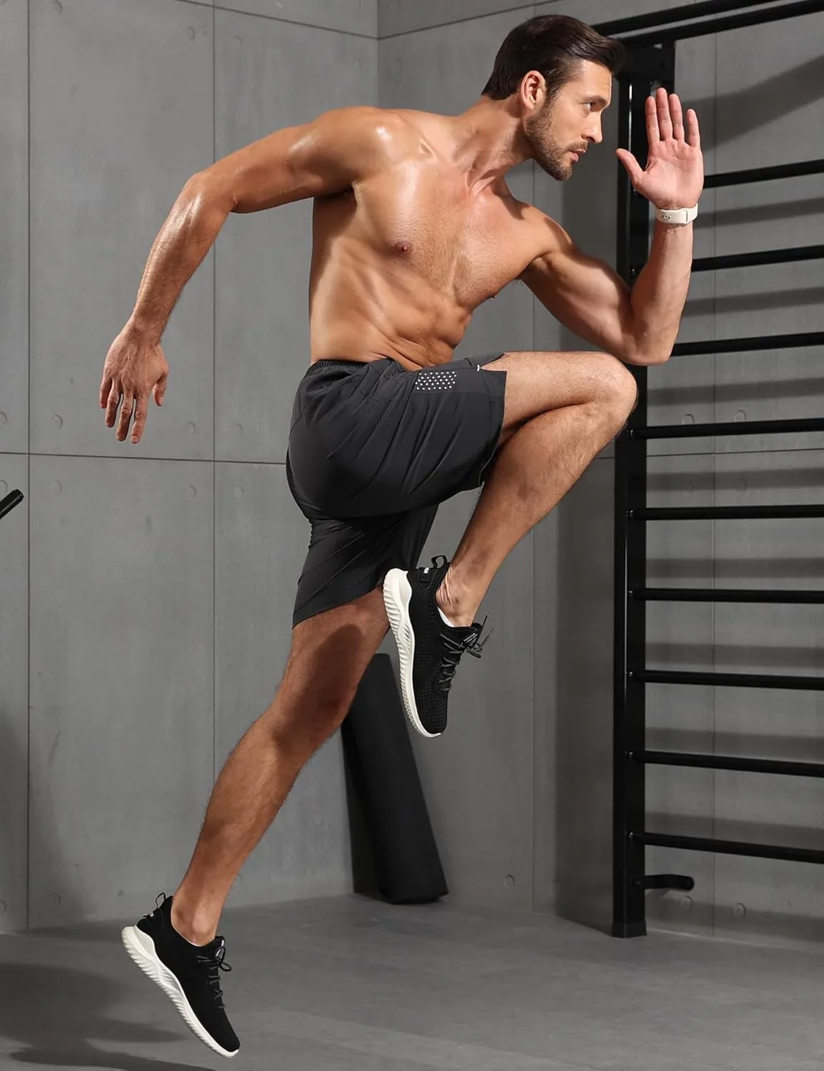Men's Athletic Running Shorts Quick Dry 7" Lightweight Workout Shorts Training Sports Gym Hiking Basketball