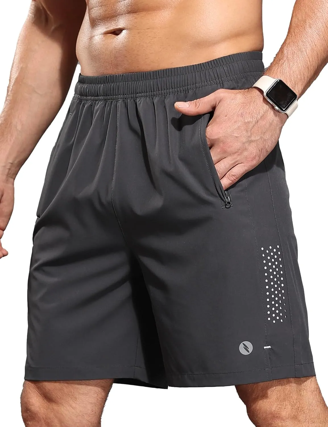 Men's Athletic Running Shorts Quick Dry 7" Lightweight Workout Shorts Training Sports Gym Hiking Basketball