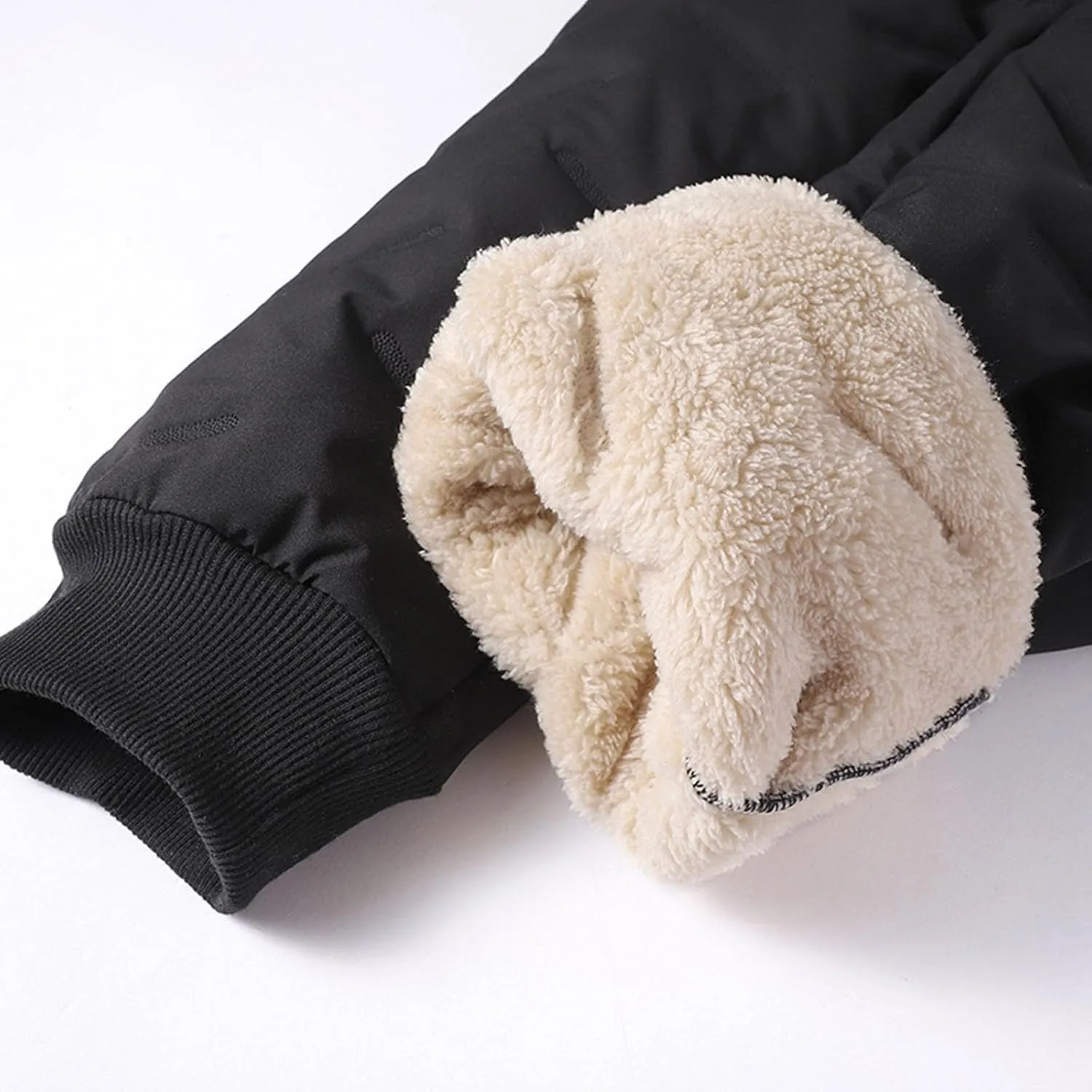 Men's Fleece Winter Pants Warm Sherpa Lined Sweatpants Heavyweight Thermal Lounge Athletic Track Tapered Jogger Pants