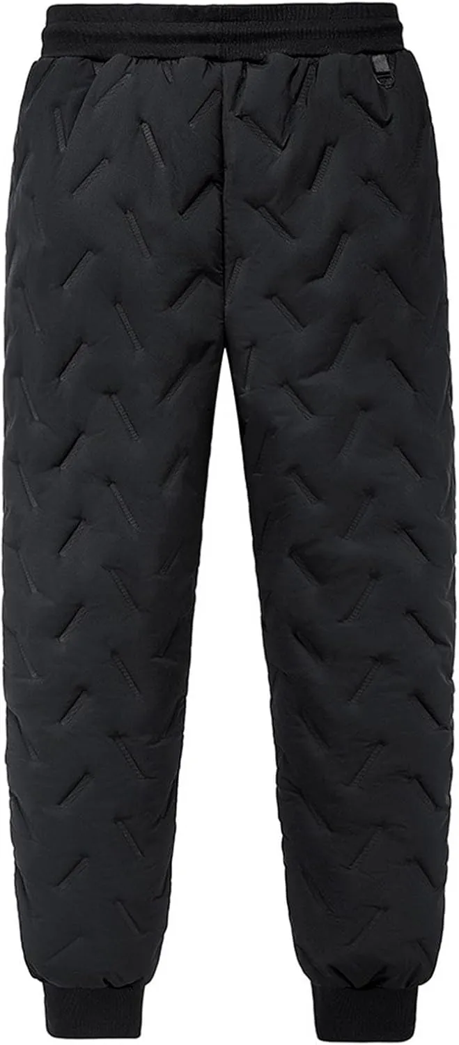 Men's Fleece Winter Pants Warm Sherpa Lined Sweatpants Heavyweight Thermal Lounge Athletic Track Tapered Jogger Pants