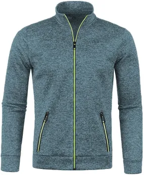 Men's Track Jackets Lightweight Full Zip Tops Casual Slim Fit Coat Workout Running Athletic Active Jacket With Pockets