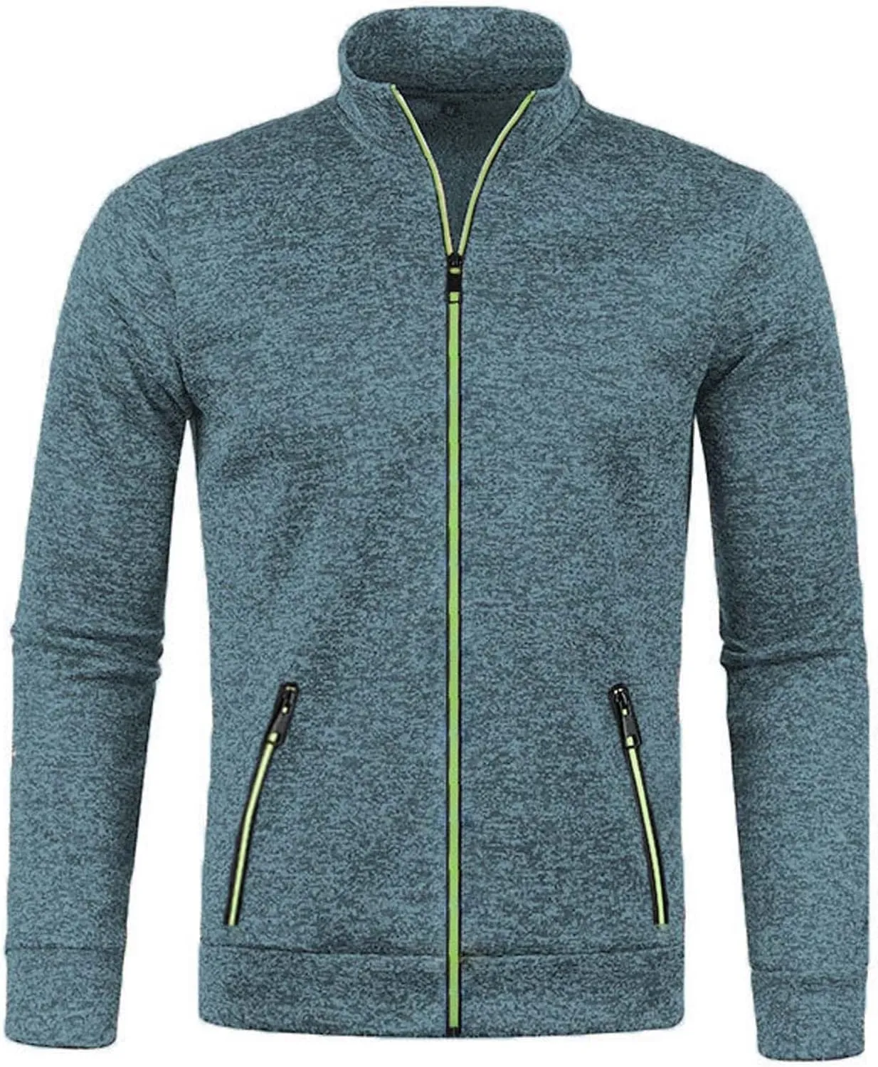 Men's Track Jackets Lightweight Full Zip Tops Casual Slim Fit Coat Workout Running Athletic Active Jacket With Pockets