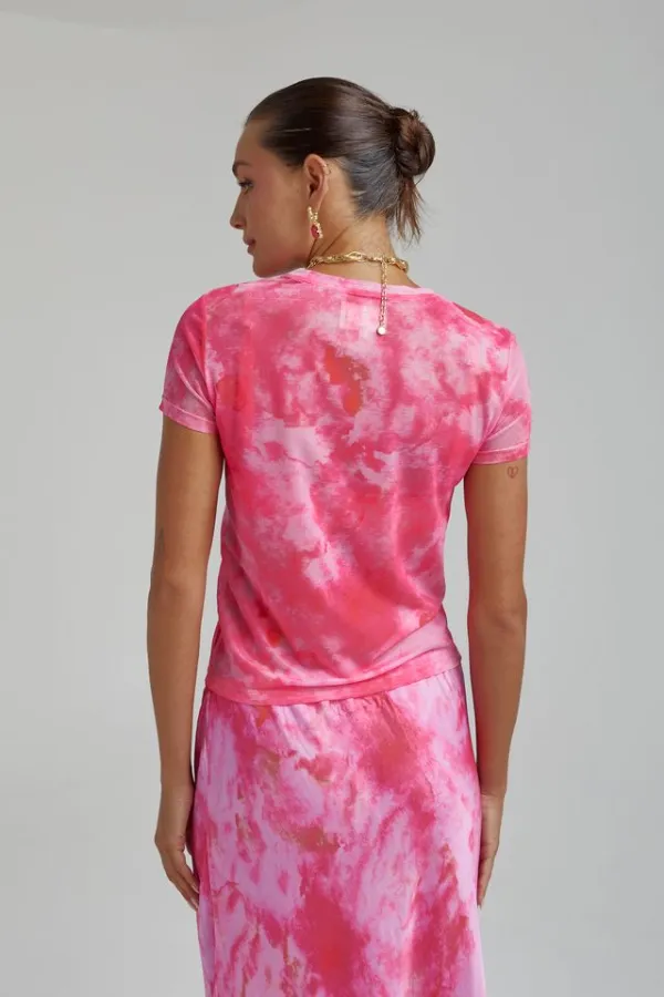 Mesh Babydoll Hibiscus
