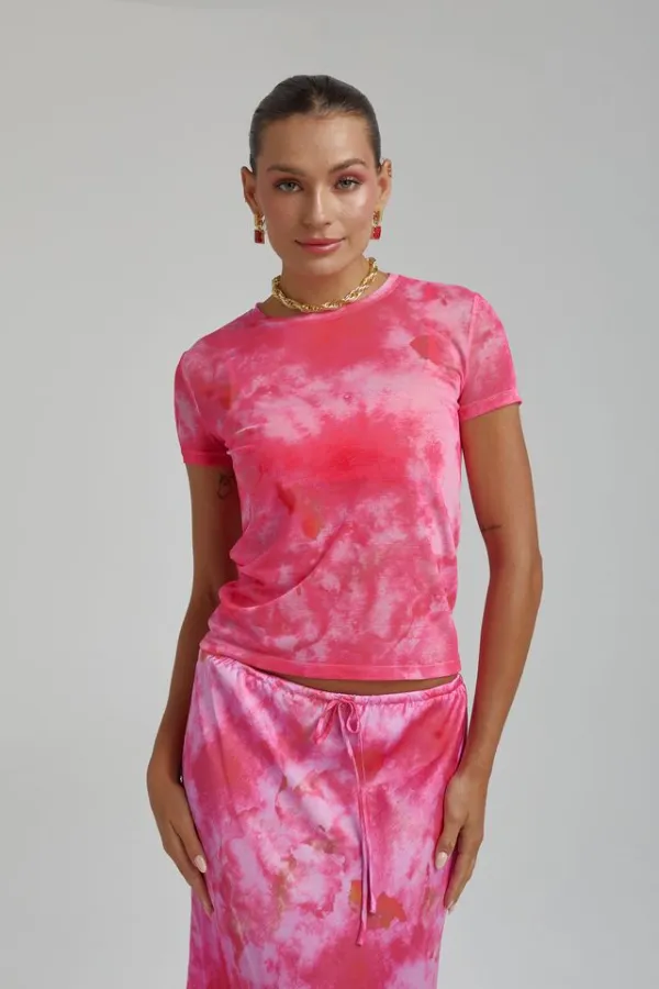 Mesh Babydoll Hibiscus