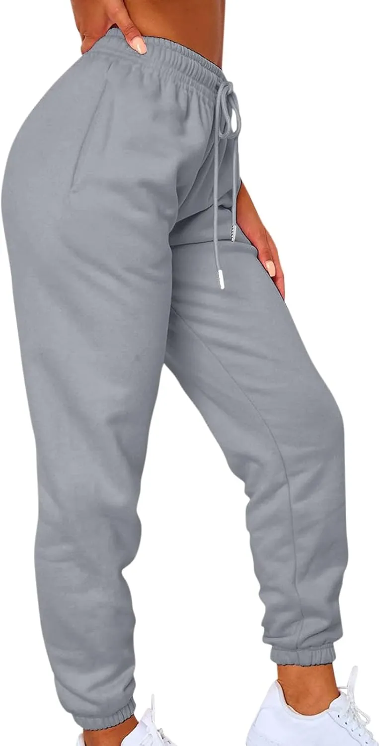 Oversized Active Sweatpants for Women Loose fit Drawstring Joggers with Pockets Lounge Pants for Yoga Workout Running