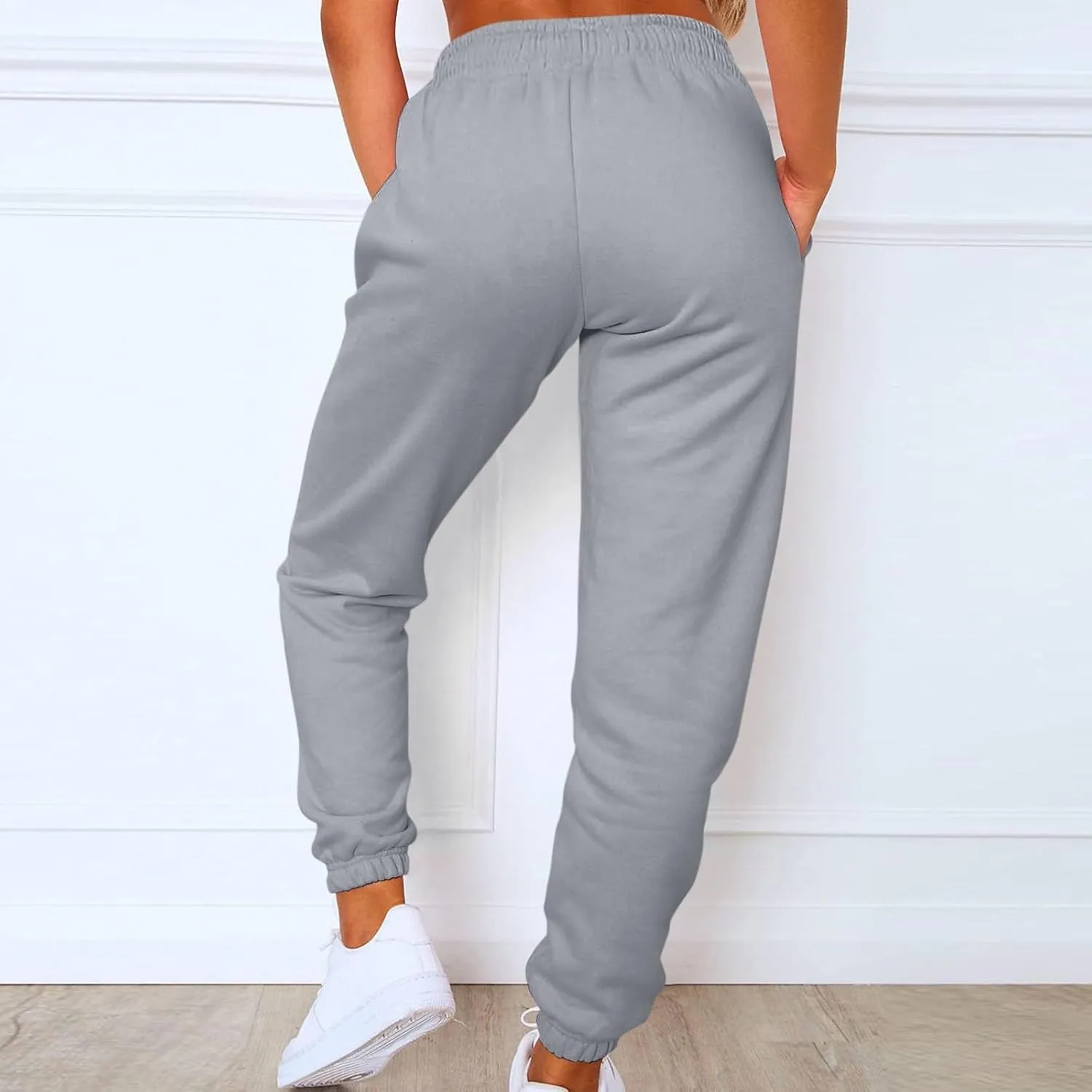 Oversized Active Sweatpants for Women Loose fit Drawstring Joggers with Pockets Lounge Pants for Yoga Workout Running
