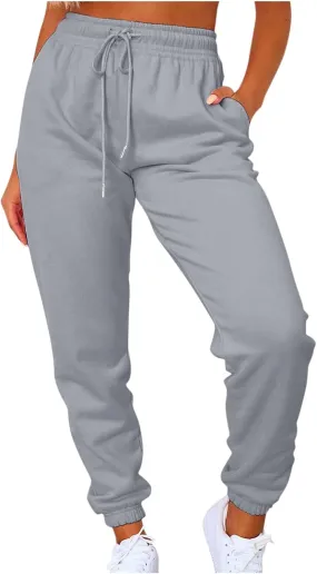 Oversized Active Sweatpants for Women Loose fit Drawstring Joggers with Pockets Lounge Pants for Yoga Workout Running