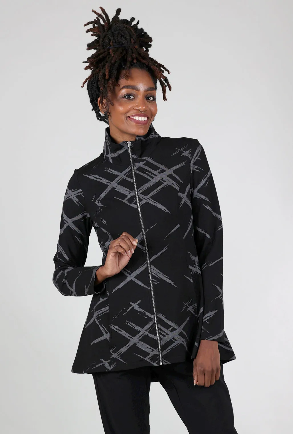 Ponte Jacquard Stella Jacket, Black