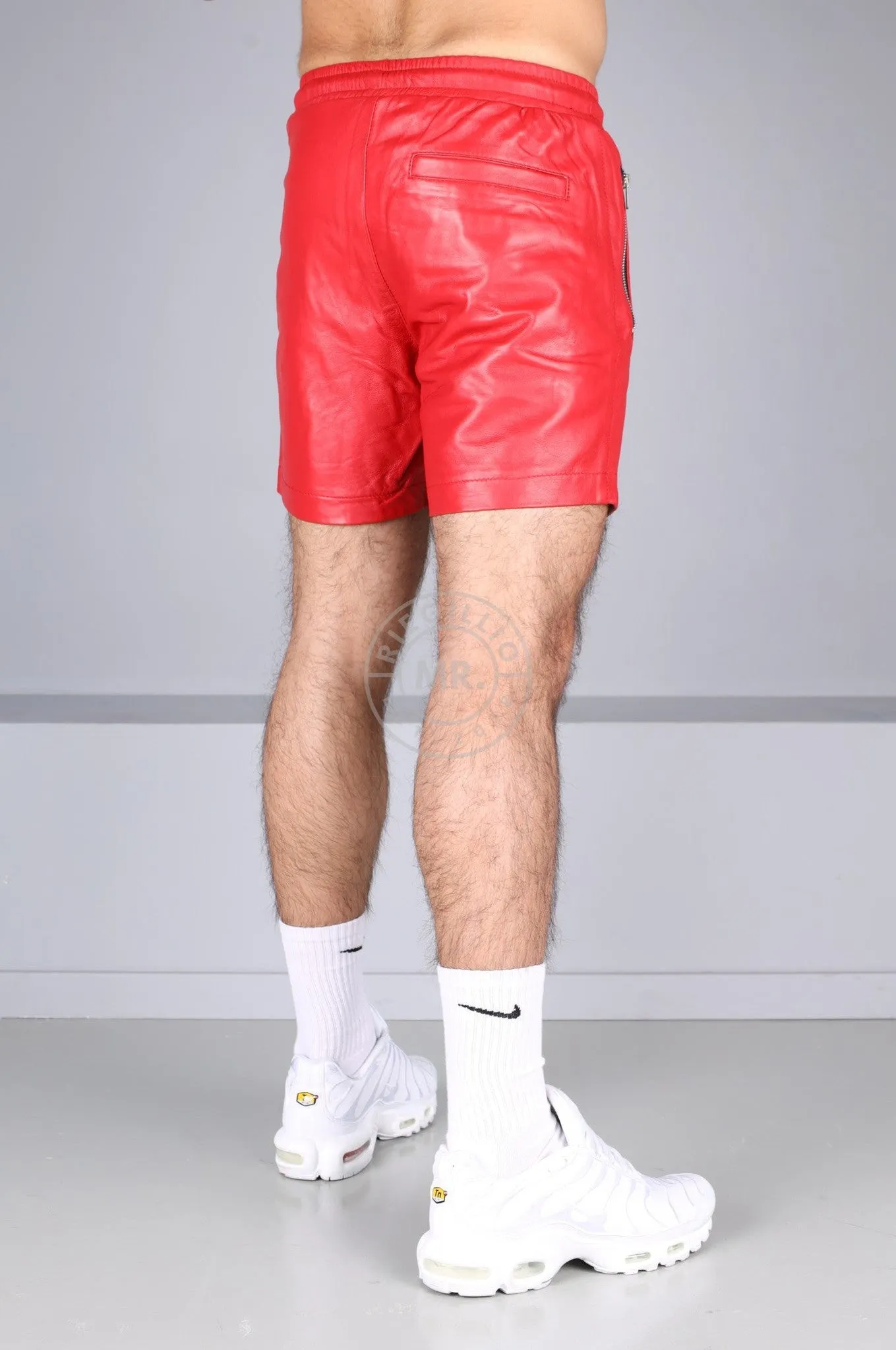 Red Leather Track Short