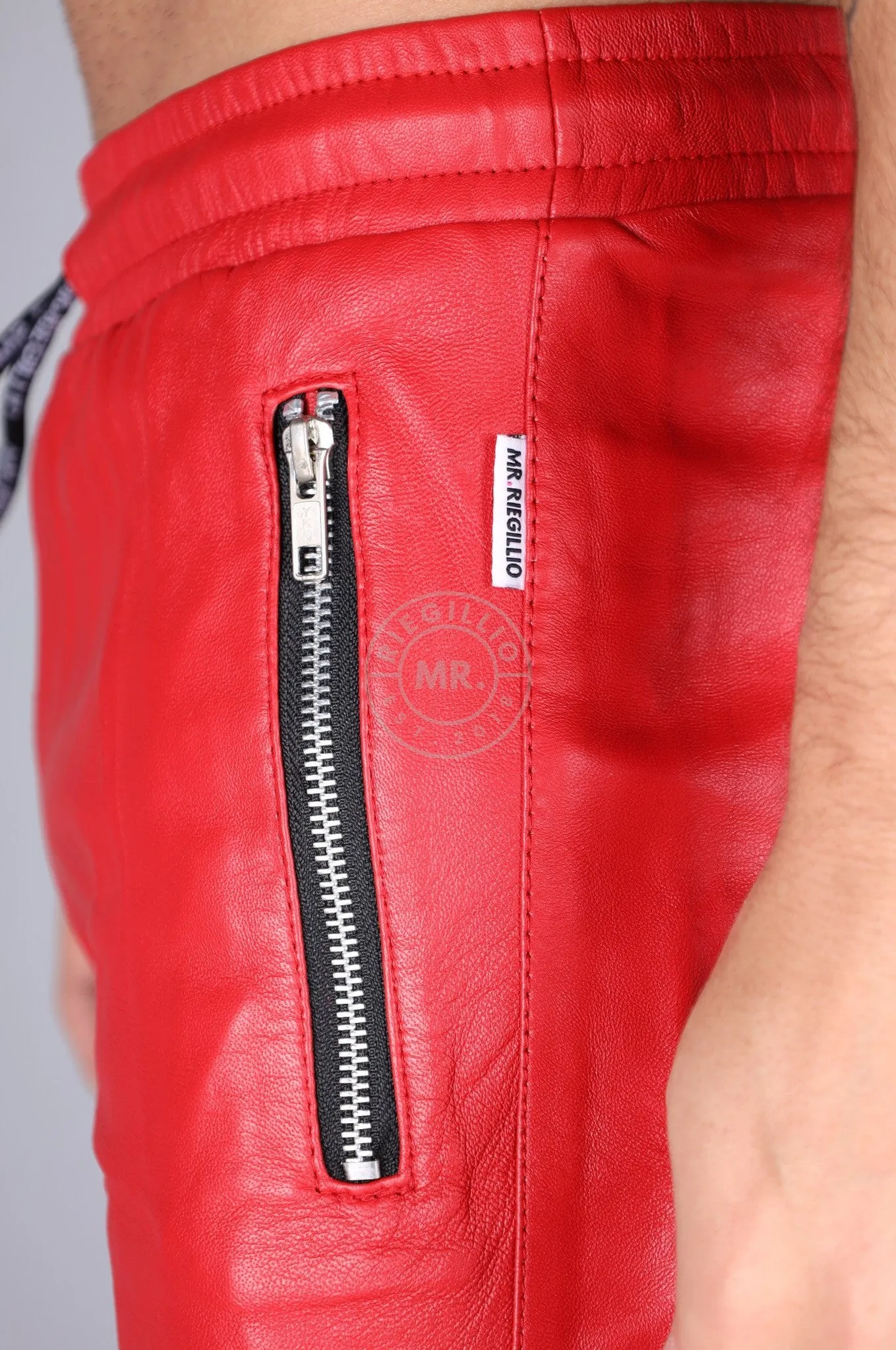 Red Leather Track Short