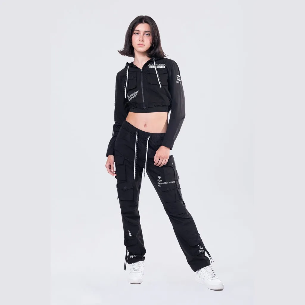 Relaxed Utility Slouched Pants - Black