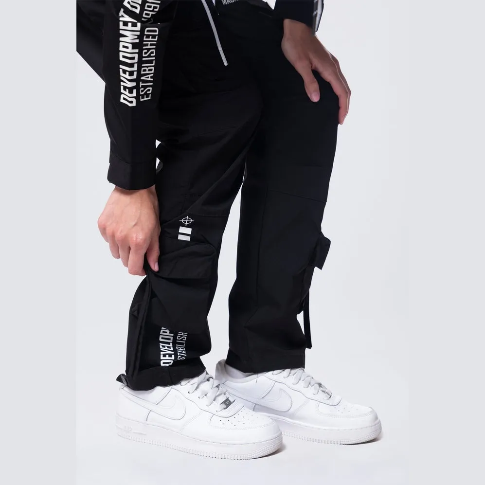 Relaxed Utility Slouched Pants - Black
