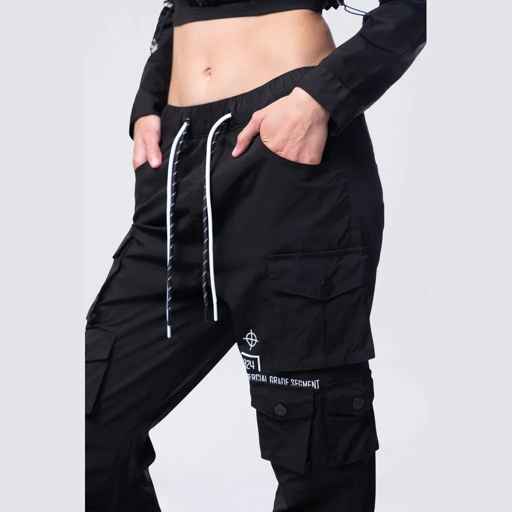 Relaxed Utility Slouched Pants - Black