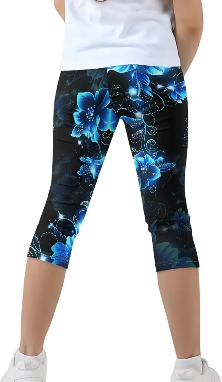 Renewold Girls' Leggings Girls Capri Leggings Yoga Pants Dance Trousers Clothing