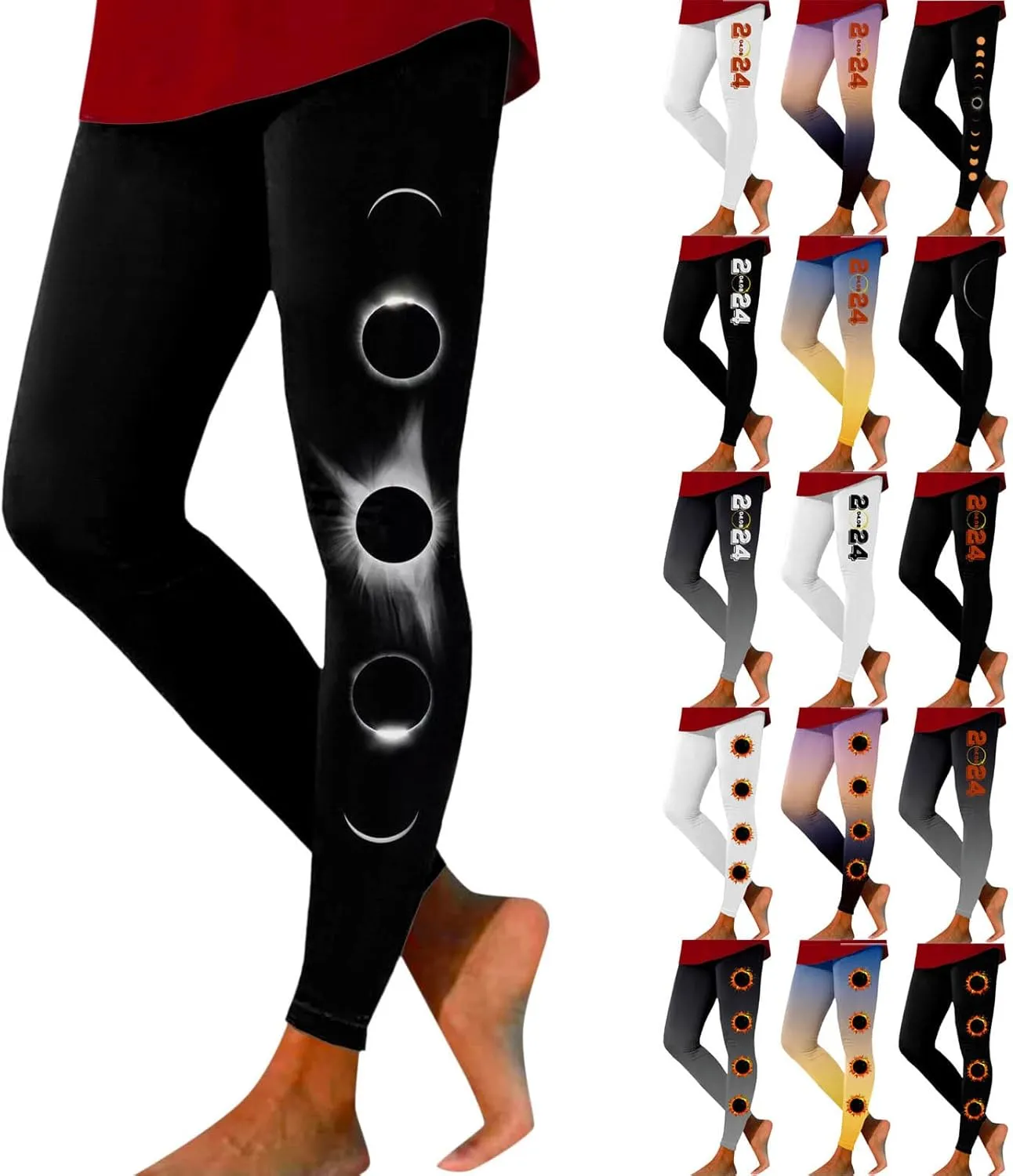 sdbrld Leggings for Women,Women's Flared Yoga Pants Solid Workout Bootleg Yoga Pants Crossover High Waist Bootcut Leggings