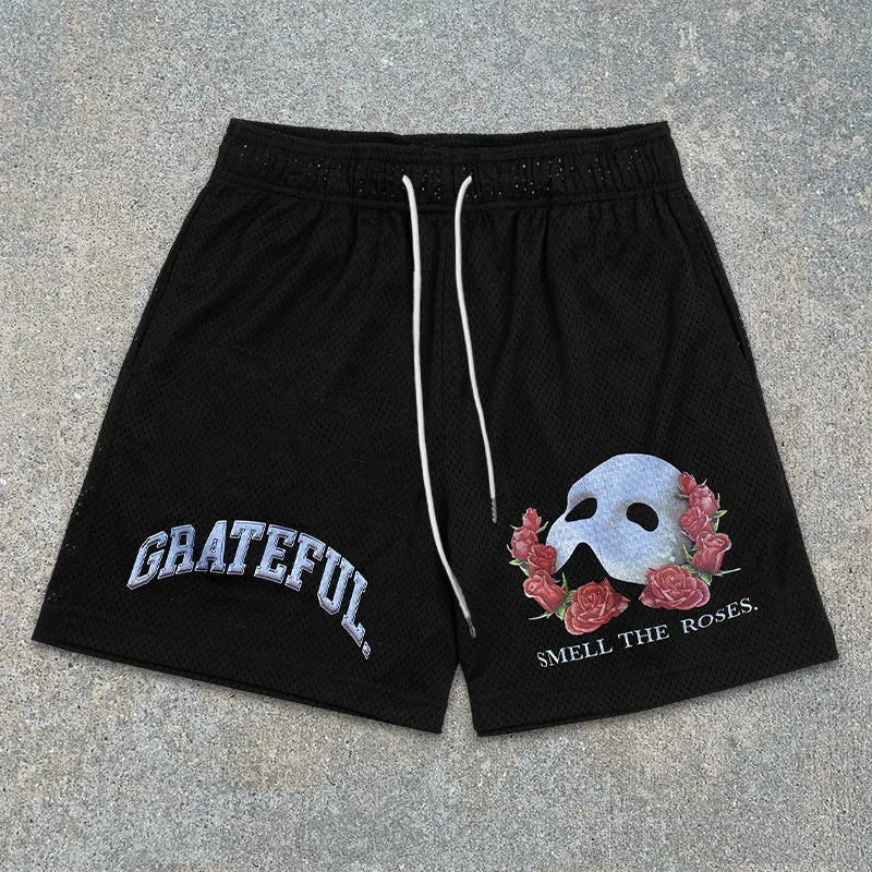 Skull Mesh Track Shorts