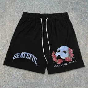 Skull Mesh Track Shorts