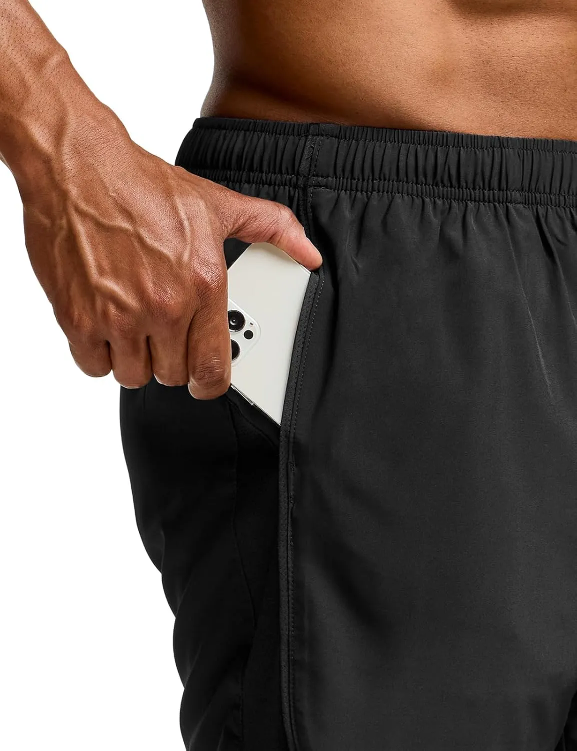 TSLA Men's Active Running Shorts, Training Exercise Workout Shorts, Quick Dry Gym Athletic Performance Shorts with Pockets