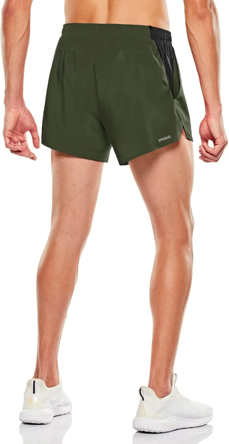 TSLA Men's Active Running Shorts, Training Exercise Workout Shorts, Quick Dry Gym Athletic Performance Shorts with Pockets