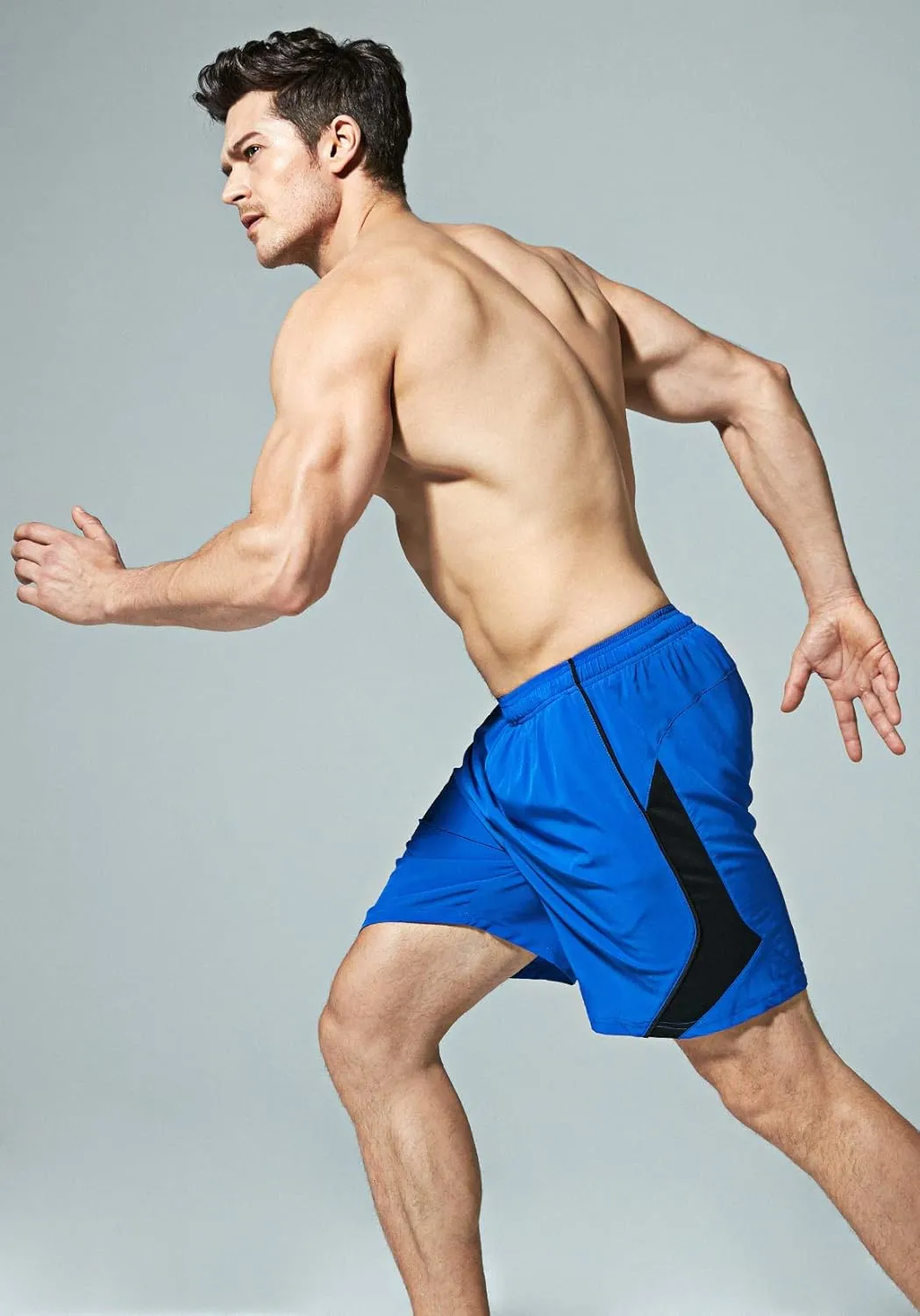 TSLA Men's Active Running Shorts, Training Exercise Workout Shorts, Quick Dry Gym Athletic Performance Shorts with Pockets