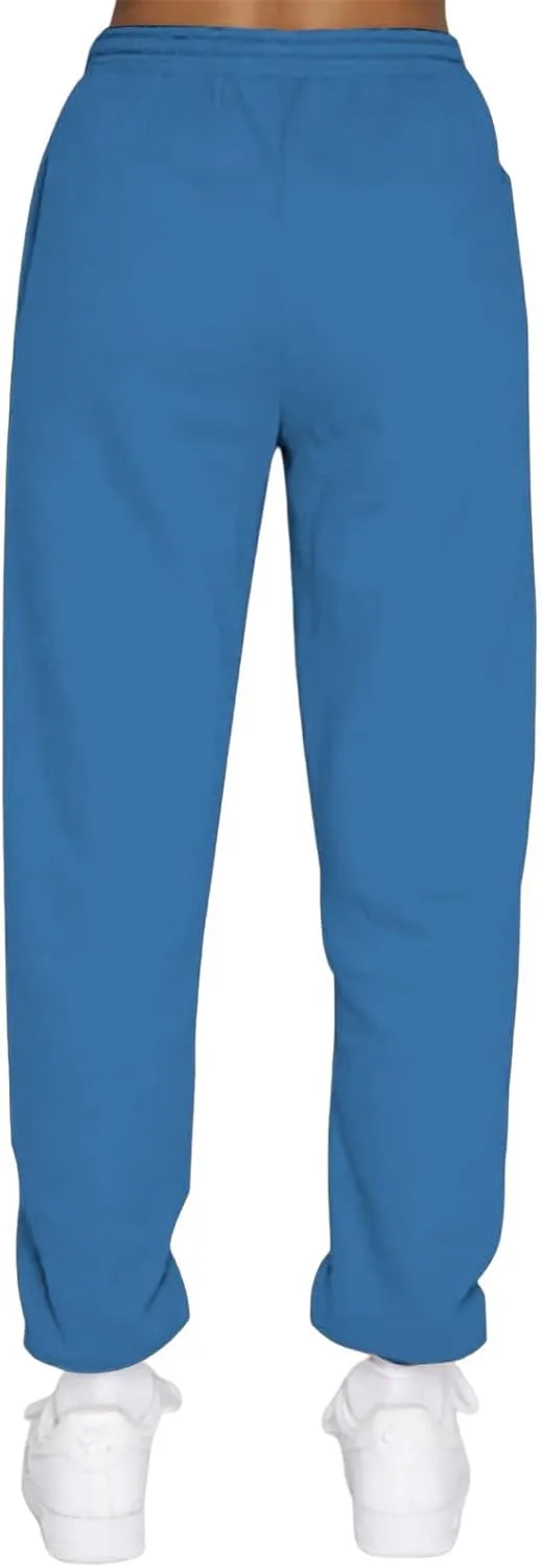 Women High Waisted Baggy Sweatpants 2024 Jogger Pants Y2k Trendy Lounge Trousers Pockets Baggy Cinch Bottom Jogger