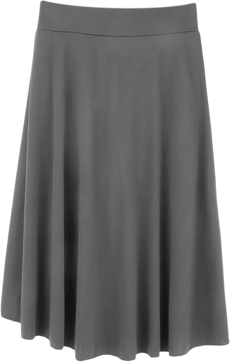 Women's High Waisted Ruffled Asymmetric Hem Long Skirt Split High Low Stretchy Skirt Handkerchief Hemline Midi Skirt
