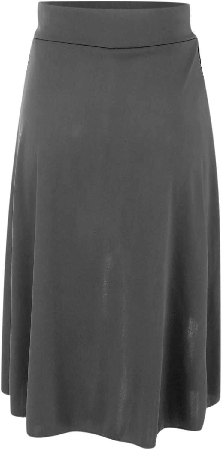 Women's High Waisted Ruffled Asymmetric Hem Long Skirt Split High Low Stretchy Skirt Handkerchief Hemline Midi Skirt