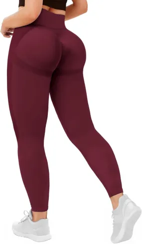 Womens Workout Scrunch Leggings High Waisted Booty Butt Lifting Tights Seamless Yoga Fitness Leggings Gym Yoga Pants