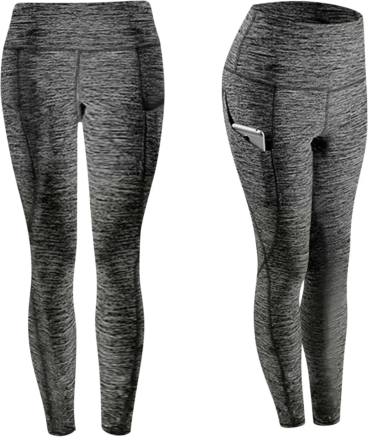 Yoga Pants Women High Waisted Running Workout Leggings Tummy Control Yoga Leggings Compression Trouser with Pockets