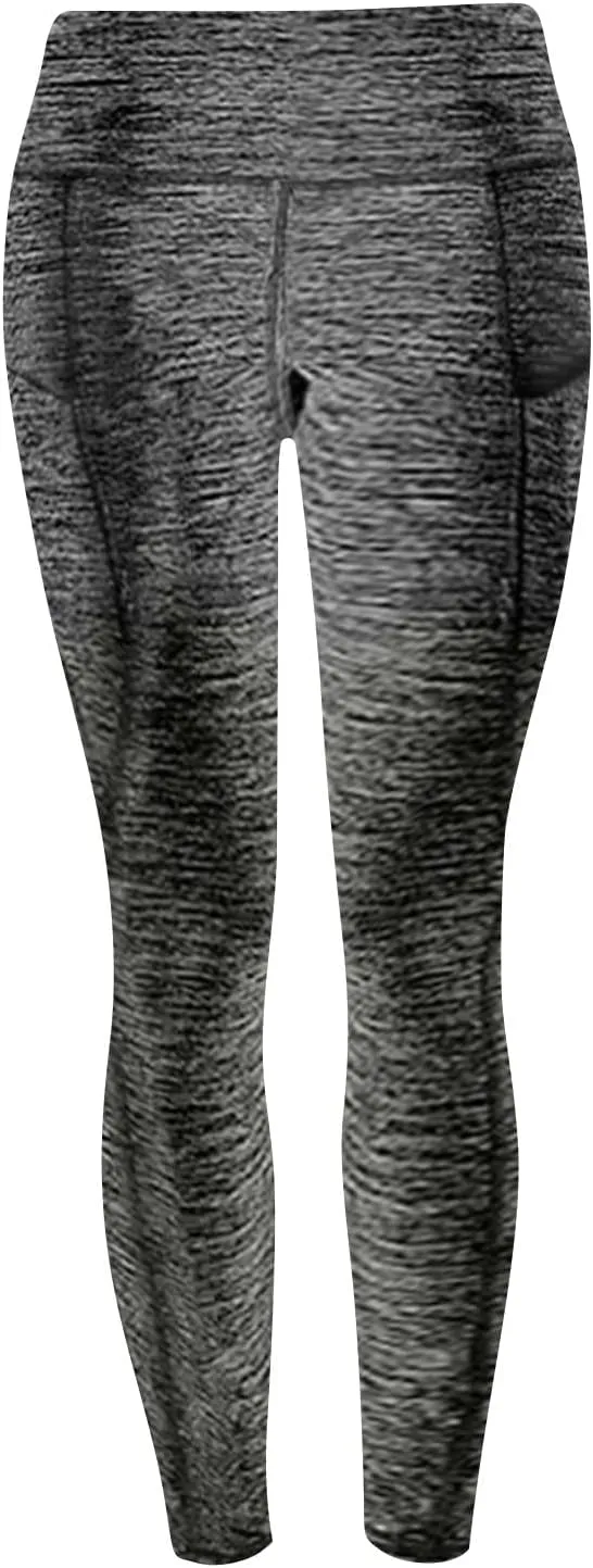 Yoga Pants Women High Waisted Running Workout Leggings Tummy Control Yoga Leggings Compression Trouser with Pockets